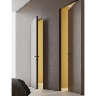  Двері прихованого монтажу Arhitec Line Grezza Slim TS INSIDE + торец AL чорний під фарбування, Comeo Porte