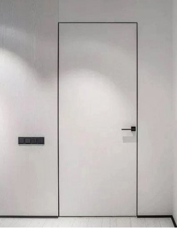 Двері прихованого монтажу Comeo Porte Multistrato FT торець AL чорний під фарбування