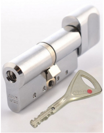 Циліндр Abloy Protec2 91 мм (51х41T) ключ / тумблер хром 3 ключа