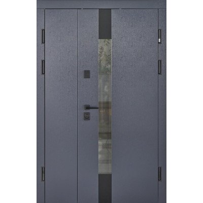 Полуторные Входные двери модель 527 Tower Termix 1200 металл Lampre антрацит/венге Сосна прованс+ВСМ с терморазрывом Abwehr