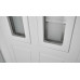 Входные двери ABWEHR со стеклом модель 552 Country NeoGlass комплектация COTTAGE с терморазрывом, Краска серая (RAL 7021n) + ВСМ Vinorit белая + ВСМ