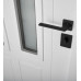 Входные двери ABWEHR со стеклом модель 552 Country NeoGlass комплектация COTTAGE с терморазрывом, Краска серая (RAL 7021n) + ВСМ Vinorit белая + ВСМ