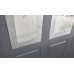 Входные двери ABWEHR со стеклом модель 552 Country NeoGlass комплектация COTTAGE с терморазрывом, Краска серая (RAL 7021n) + ВСМ Vinorit белая + ВСМ