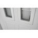 Вхідні двері ABWEHR зі склом модель 552 Country NeoGlass комплектація COTTAGE з терморозривом, Фарба сіра (RAL 7021n) + ВСМ Vinorit біла + ВСМ