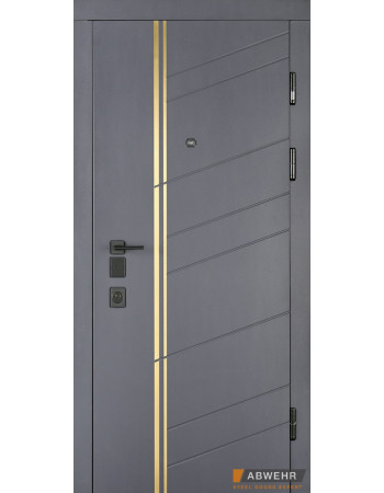 Входные двери модель 550/551 Lorena цвет Антрацит серый + Белый супермат комплектация City