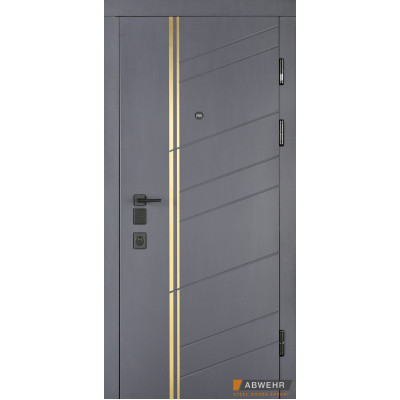 Вхідні двері модель 550/551 Lorena колір Антрацит сірий + Білий супермат комплектація City