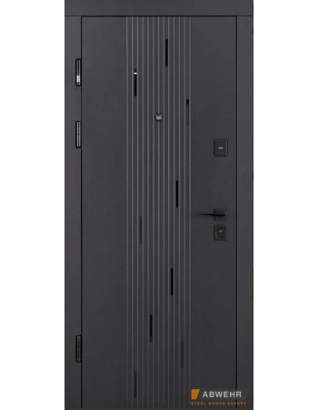 Вхідні двері Abwehr модель 576/584 Simfonia Чорна шагрень/Кашемір супермат Classic Prime