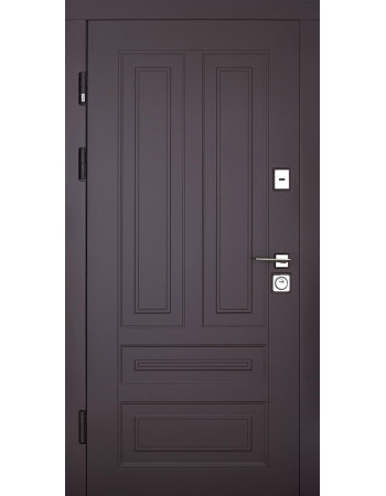 Входные двери Abwehr Модель 501 Country, Коллекция Cottage с терморазрывом RAL 8019 + Сосна Прованс