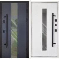 Вхідні двері ABWEHR модель Lampre LP-5 Queen антрацит Vinorit біла+ВСМ серія COTTAGE (ТЕРМОРОЗРИВ, ВУЛИЦЯ)