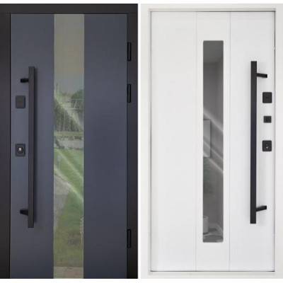 Вхідні двері ABWEHR модель Lampre LP-5 Queen антрацит Vinorit біла+ВСМ серія COTTAGE (ТЕРМОРОЗРИВ, ВУЛИЦЯ)