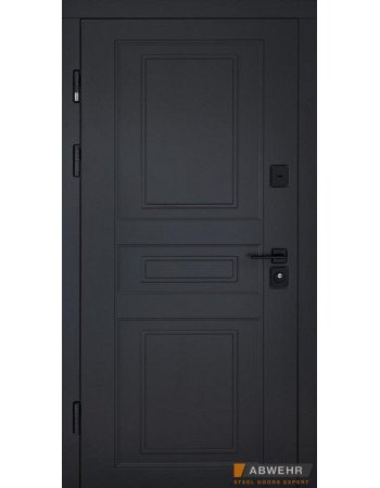 Входные двери Abwehr Сегмент Cottage Scandi 498 МДФ покраска RAL 7021 / белый Vinorit