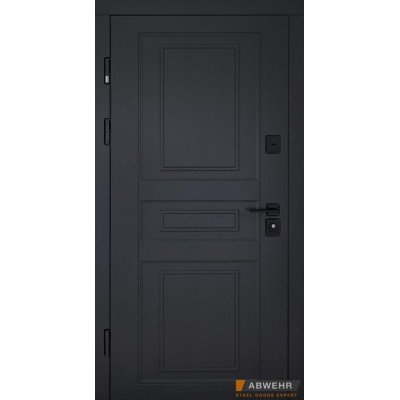 Входные двери Abwehr Сегмент Cottage Scandi 498 МДФ покраска RAL 7021 / белый Vinorit