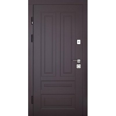 Вхідні двері Abwehr Модель 501 Country, Колекція Cottage з терморозривом RAL 8019 + Сосна Прованс