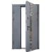 Входные двери ABWEHR 506 Nordi Glass 1200*2050 мм краска по металлу Ral 7021Т/ВСМ мдф+vinorit Белая, сегмент Defender