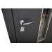 Входные двери ABWEHR 408 Solid Glass краска по металлу Ral 7021Т/ВСМ мдф+vinorit дуб полярный сегмент Defender