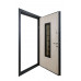 Входные двери ABWEHR 408 Solid Glass краска по металлу Ral 7021Т/ВСМ мдф+vinorit дуб полярный сегмент Defender