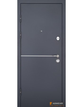 Входные металлические двери ABWEHR Solid порошковая покраска по металлу RAL 7021T сегмент Defender