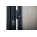 Вхідні двері ABWEHR 408 Solid Glass фарба по металу Ral 7021Т/ВСМ мдф+vinorit дуб полярний сегмент Defender