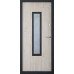 Входные двери ABWEHR 408 Solid Glass краска по металлу Ral 7021Т/ВСМ мдф+vinorit дуб полярный сегмент Defender