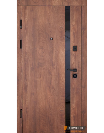 Двері Abwehr модель 515/0 Stella (Колір Спил дерева коньячного+вставка/Спил дерева коньячного) Megapolis три контури