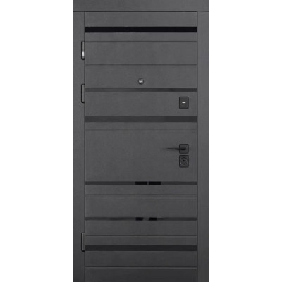 Двері Abwehr модель Harmonia 546/0 Чорна шагрень/Олово супермат комплектація Megapolis Kale три контури Двері Abwehr модель Harmonia 546/0 Чорна шагрень/Олово супермат комплектація Megapolis Kale три контури