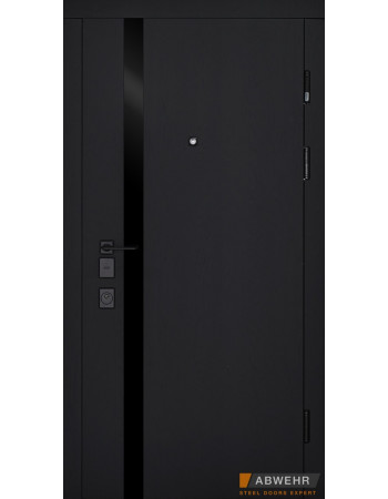 Входные двери Stella 515/0 Черная текстура/Белый супермат GRAND (АП3) квартира три контура