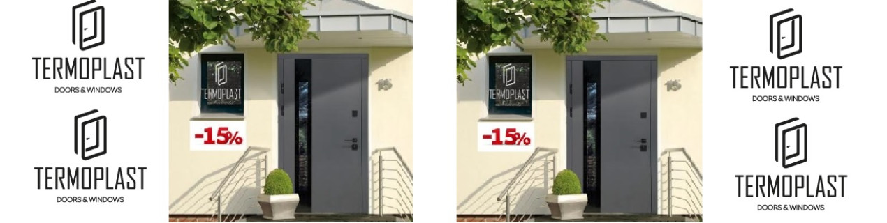 Сучасні вхідні двері Termoplast зі знижкою 15%