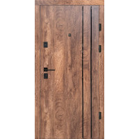 Вхідні двері Artiz модель КС-28 МДФ/МДФ Зріз дерева коньячний