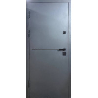 Двері Метал/МДФ модель СТ-107 колір RAL 1450/Біле дерево