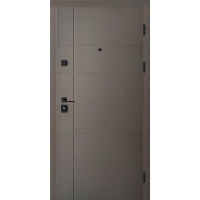 Вхідні двері Artiz ПЛ-19 Еко+ МДФ/МДФ Темний хакі софттач/Білий матовий гладкий