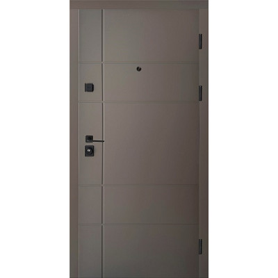 Входные двери Artiz ПЛ-19 Эко+ МДФ/МДФ Темный хаки софттач/Белый матовый гладкий