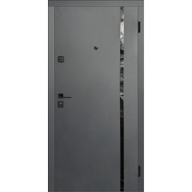 Вхідні двері Artiz МДФ/МДФ ТИП 1 модель Еко-16/17 Антрацит/Біла шагрень