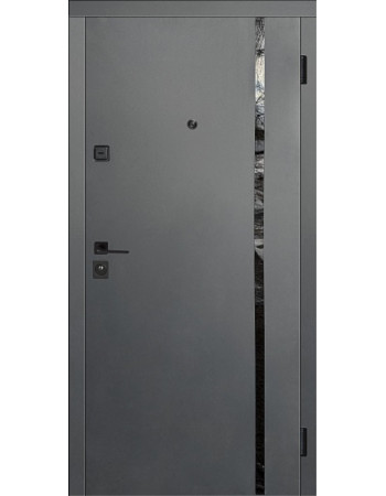 Вхідні двері Artiz МДФ/МДФ ТИП 1 модель Еко-16/17 Антрацит/Біла шагрень