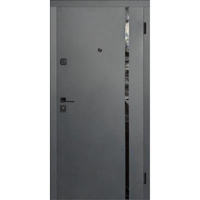 Входные двери Artiz МДФ/МДФ ТИП 1 модель Эко-16/17 Антрацит/Белая шагрень