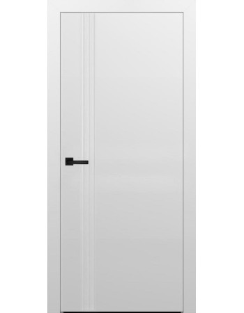 Двері Брама модель 7.10 Емаль біла глуха з фрезеруванням