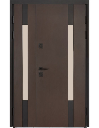 Двері Булат полуторні 1200мм Термо Хаус 706/431 (Венге/Білий атлас)