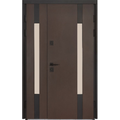 Двері Булат полуторні 1200мм Термо Хаус 706/431 (Венге/Білий атлас)