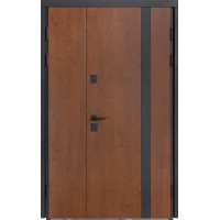 Двері Булат 1200 Термо Хаус модель 710/265 вулична Дуб бронза/Горіх натуральний (Кале)