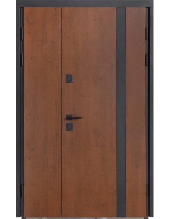 Двері Булат 1200 Термо Хаус модель 710/265 вулична Дуб бронза/Горіх натуральний (Кале)
