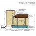 Двери Булат ТЕРМО HOUSE 1200 мм полуторні модель 703/191 Дуб бронза уличная/Орех натуральный (уличный тип) 