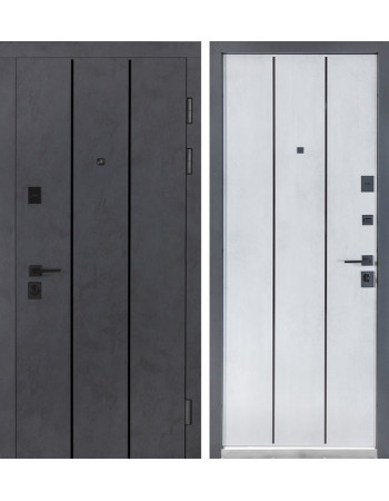 Двери Булат УЛЬТРА (квадро) Kale 535 Бетон антрацит / Бетон снежный