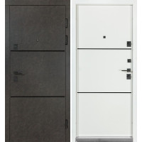 Вхідні двері Булат Термо Fortezza модель 536 колір Мamba morion/Білий супермат