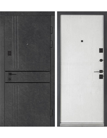 Двери Булат Модель 539/237 Mamba morion/Рустик авиньон блан Ультра (квадро) Securemme