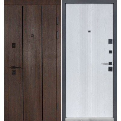 Двері Булат УЛЬТРА (квадро) Kale модель 547/251 Дуб дорато темний/Рустик авиньон блан