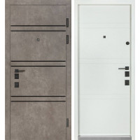 Вхідні двері Булат Термо Expert модель 550/253 колір Роксі антрацит сірий/Білий супермат