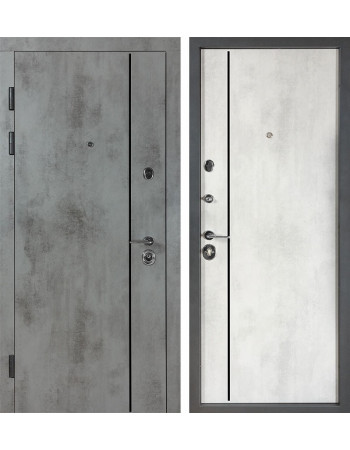 Двері Булат Цитадель В-83 (квадро) Kale 554 Оксид темний/Оксид світлий (квартира)