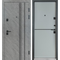 Вхідні двері Булат Fortezza модель 563/556 колір зріз каменю/сірий шифер