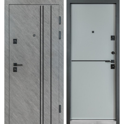 Вхідні двері Булат Fortezza модель 563/556 колір зріз каменю/сірий шифер