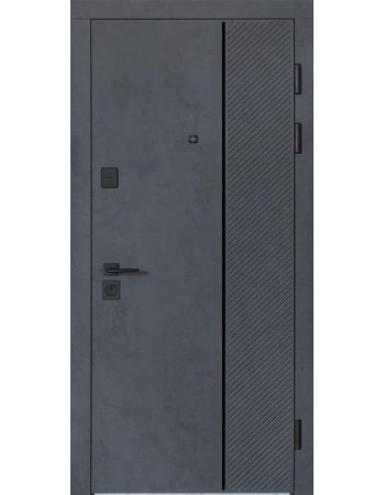 Входные двери Revolut Doors B-606 модель 580/543 (Бетон антрацит/Оксид белый)