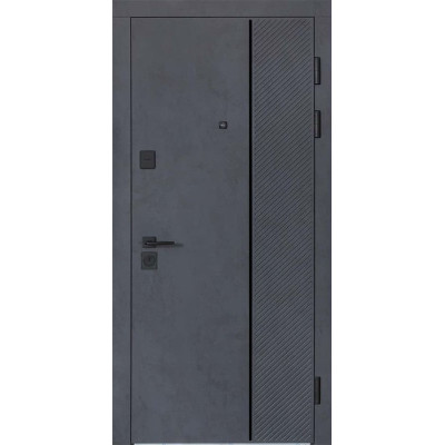 Входные двери Revolut Doors B-606 модель 580/543 (Бетон антрацит/Оксид белый)